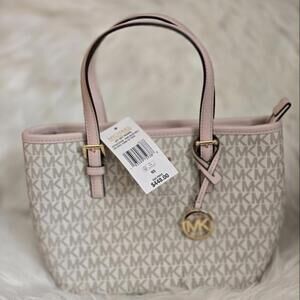 Michael Kors Pink and Cream Tote Bag